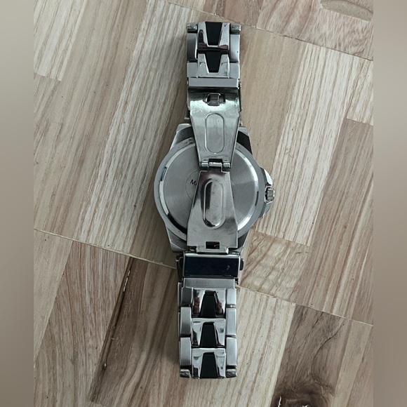 Ciprini Men’s Watch Chronograph Look Black Dial Stainless and Black Bracelet - Picture 8 of 11